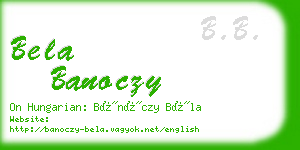 bela banoczy business card